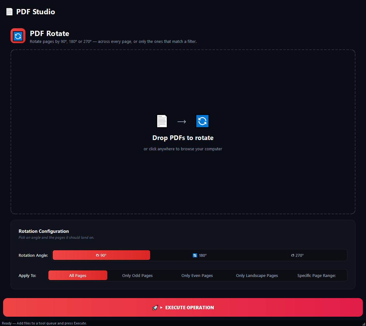 PDF Rotate running in BulkPro on Windows