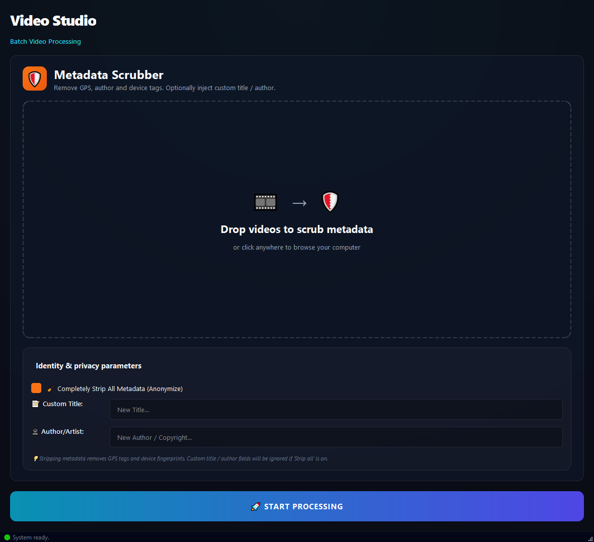 Video Metadata running in BulkPro on Windows